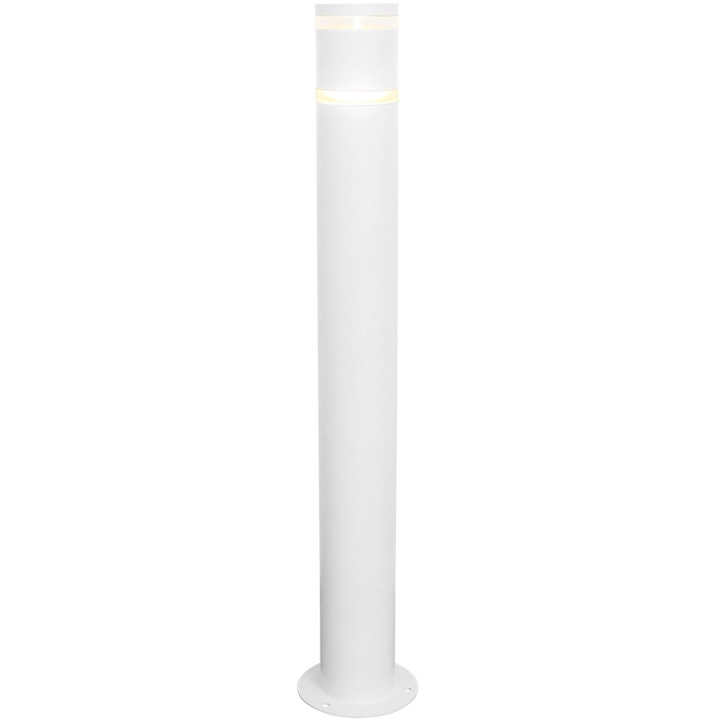 Llitt Nils Bollard Pollare 80cm E27-sockel IP44 Vit in the group HOME, HOUSEHOLD & GARDEN / Electricity & Lighting / Outdoor lighting / Garden lighting at TP E-commerce Nordic AB (C62111)