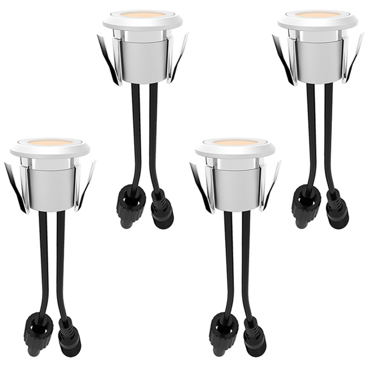 Llitt Allan Decklight kit 4-pack inkl strömadapter 12V 3000K 10lm IP67 in the group HOME, HOUSEHOLD & GARDEN / Electricity & Lighting / Outdoor lighting / Garden lighting at TP E-commerce Nordic AB (C62128)