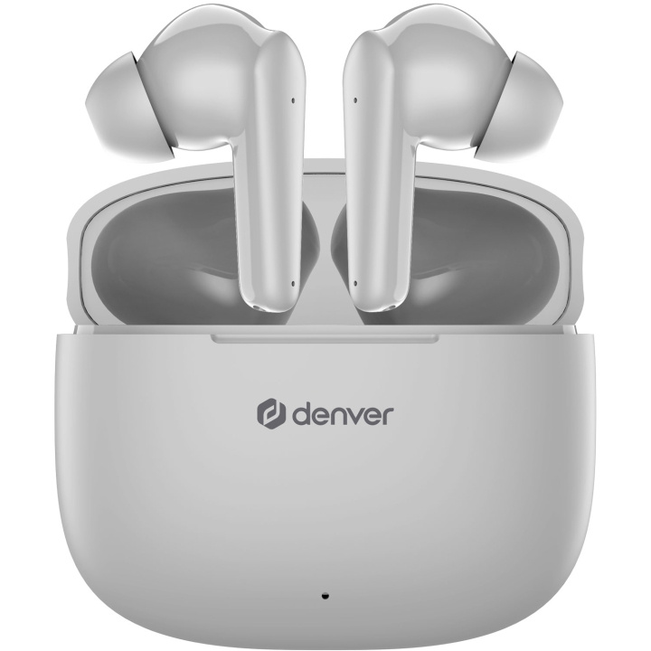 Denver TWE-48GR True wireless Bluetooth hörlur med laddetui in the group HOME ELECTRONICS / Audio & Picture / Headphones & Accessories / Headphones at TP E-commerce Nordic AB (C62199)