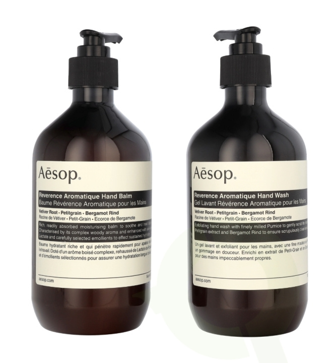 AESOP Reverence Duet Set 1000 ml 2x500ml - Hand Wash/Hand Balm in the group BEAUTY & HEALTH / Skin care / Body health / Scented soaps at TP E-commerce Nordic AB (C62859)