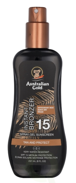 Australian Gold Spray Gel Instant Bronzer SPF15 237 ml in the group BEAUTY & HEALTH / Skin care / Tanning / Sunscreen at TP E-commerce Nordic AB (C64350)