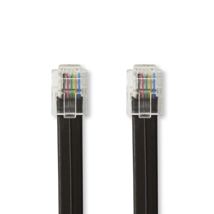 Nedis Telecom Cable | RJ12 Male | RJ12 Male | 1.00 m | Cable design: Flat | Cable type: RJ12 | Black | Label in the group HOME ELECTRONICS / Audio & Picture / Fixed telephony / Table phones at TP E-commerce Nordic AB (C64426)