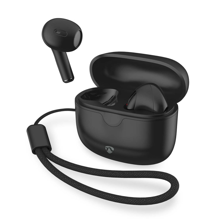 Nedis Fully Wireless Earphones | Bluetooth® | Battery play time: 16 hrs | Touch Control | Charging case | Wireless charging case | Built-in microphone | Voice control support | Black in the group HOME ELECTRONICS / Audio & Picture / Headphones & Accessories / Headphones at TP E-commerce Nordic AB (C64438)