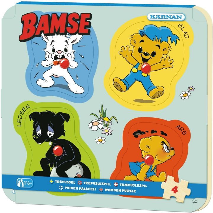 Kärnan Knoppussel Bamse 4 bitar in the group TOYS, KIDS & BABY PRODUCTS / Toys / Kids puzzle at TP E-commerce Nordic AB (C64545)