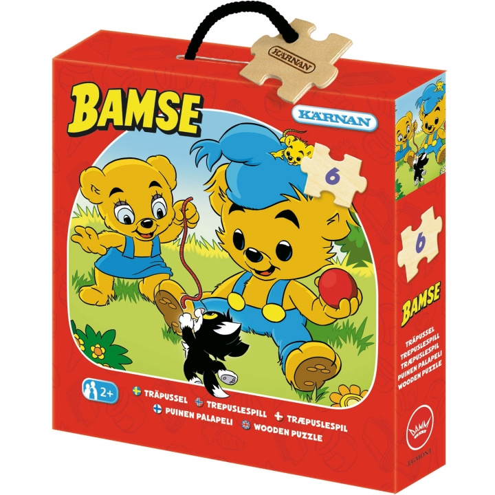 Kärnan Askpussel trä Bamse 6 bit in the group TOYS, KIDS & BABY PRODUCTS / Toys / Kids puzzle at TP E-commerce Nordic AB (C64557)