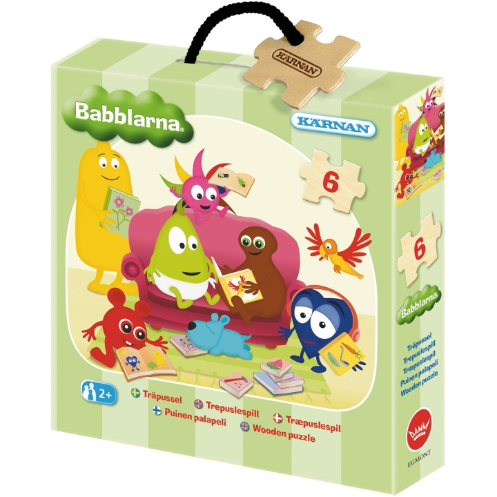 Kärnan Askpussel trä Babblarna 6 bit in the group TOYS, KIDS & BABY PRODUCTS / Toys / Kids puzzle at TP E-commerce Nordic AB (C64558)