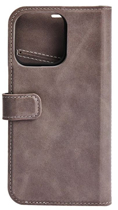 Essentials iPhone 13 Pro leather wallet, detachable, Grey in the group SMARTPHONE & TABLETS / Phone cases / Apple / iPhone 13 Pro at TP E-commerce Nordic AB (C65013)