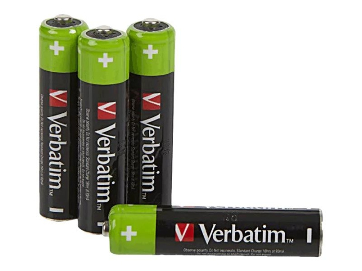 Verbatim Rechargable battery AAA 4 PACK / HR03 in the group HOME ELECTRONICS / Batteries & Chargers / Rechargable batteries / AAA at TP E-commerce Nordic AB (C65251)