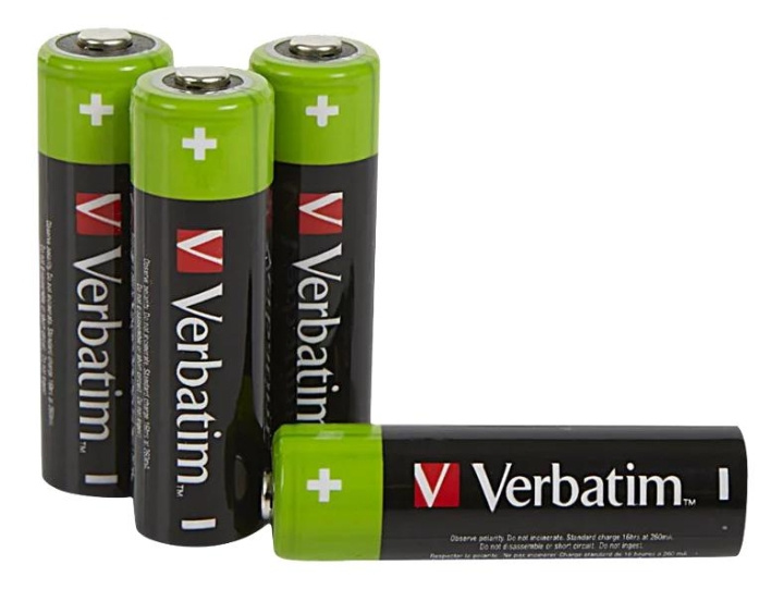 Verbatim Rechargable battery AA 4 PACK / HR6 in the group HOME ELECTRONICS / Batteries & Chargers / Rechargable batteries / AA at TP E-commerce Nordic AB (C65252)