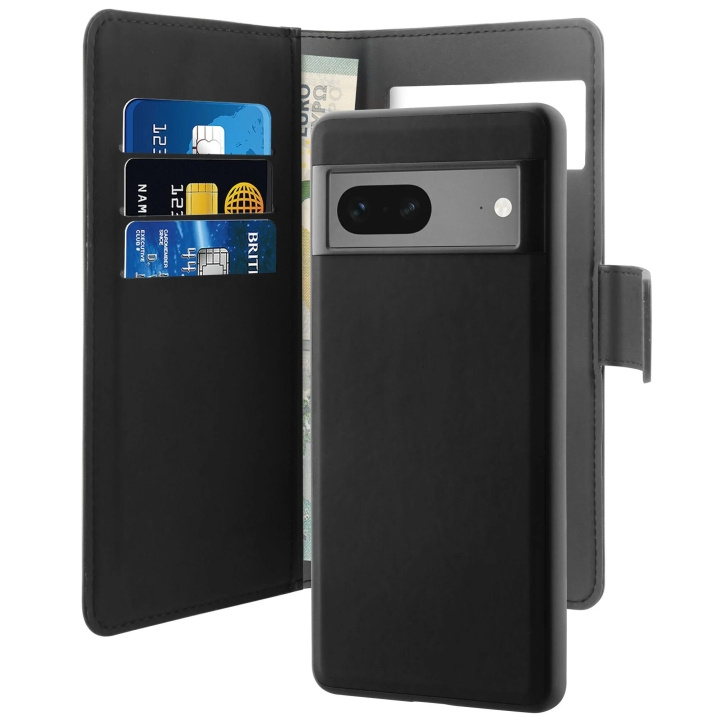 Puro Google Pixel 7 wallet, detachable, black in the group SMARTPHONE & TABLETS / Phone cases / Google at TP E-commerce Nordic AB (C65314)