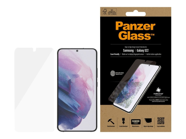 PanzerGlass Skærmbeskytter Transparent Samsung Galaxy S22 in the group SMARTPHONE & TABLETS / Phone cases / Samsung at TP E-commerce Nordic AB (C65887)