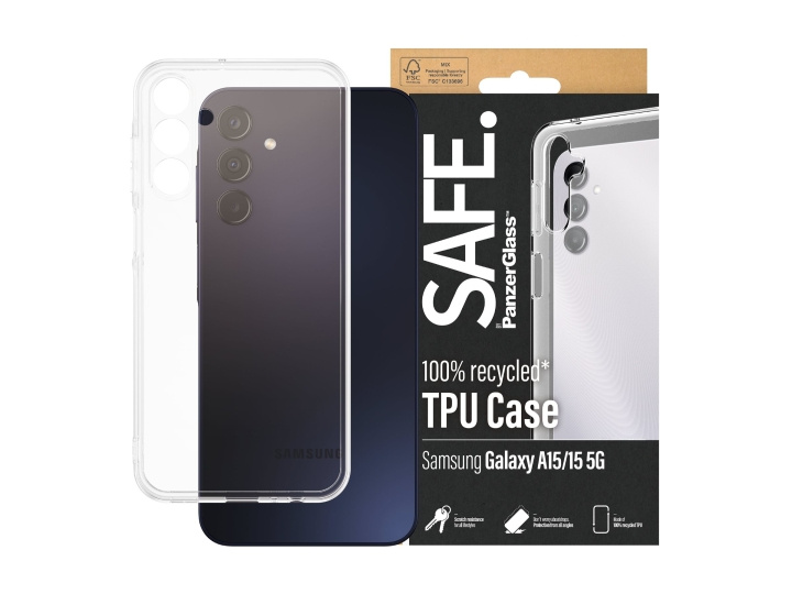 PanzerGlass SAFE. by PanzerGlass Beskyttelsescover Gennemsigtig Samsung Galaxy A15, A15 5G in the group SMARTPHONE & TABLETS / Phone cases / Samsung at TP E-commerce Nordic AB (C65948)