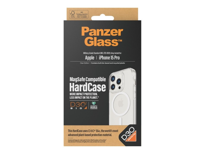 PanzerGlass HardCase Beskyttelsescover Klar Apple iPhone 15 Pro in the group SMARTPHONE & TABLETS / Phone cases / Apple / iPhone 15 at TP E-commerce Nordic AB (C65958)