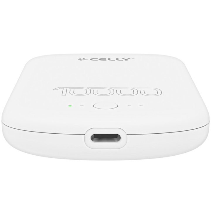 Celly MAGPB10000PRO PowerBank 10W MagSafe Trådlös laddning 10.000mAh Vit in the group SMARTPHONE & TABLETS / Chargers & Cables / Powerbanks at TP E-commerce Nordic AB (C65980)