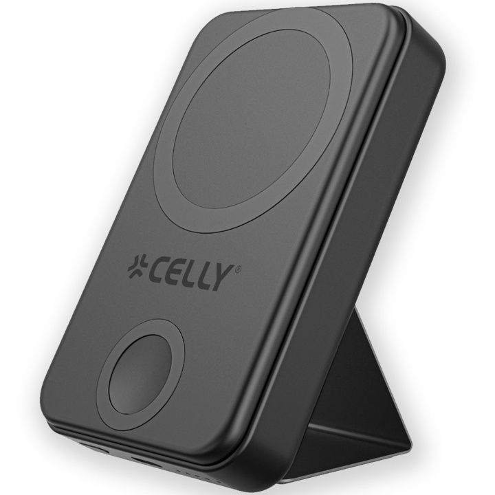 Celly MAGPBW10000 PowerBank 10W/2,5W MagSafe Trådlös laddning integrerat ställ in the group SMARTPHONE & TABLETS / Chargers & Cables / Powerbanks at TP E-commerce Nordic AB (C65982)