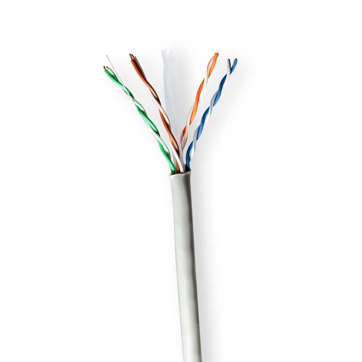 Nedis Network Cable Roll | CAT6 | Stranded | U/UTP | CCA | 100.0 m | Indoor | Round | PVC | Grey | Pull Box in the group COMPUTERS & PERIPHERALS / Computer cables / Network cables / Cat6 at TP E-commerce Nordic AB (C66015)