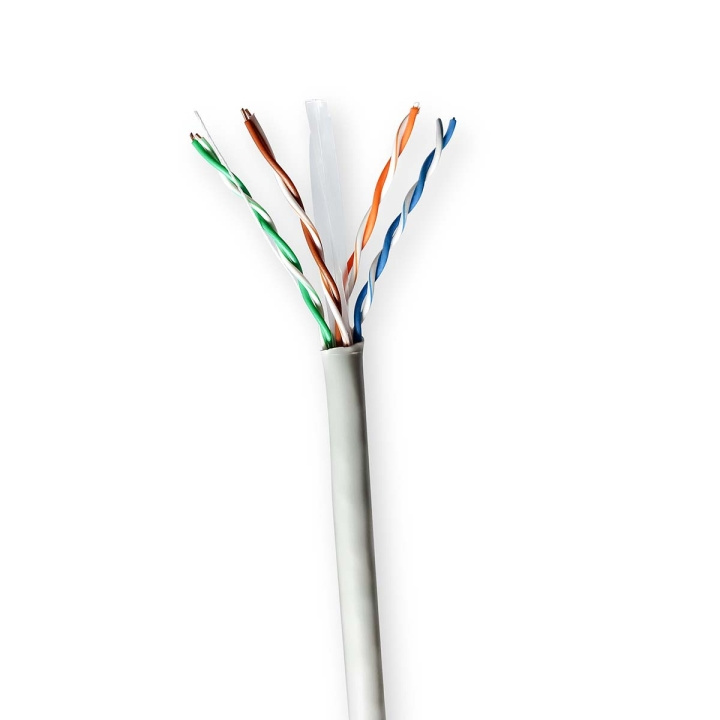 Nedis Network Cable Roll | CAT6 | Solid | U/UTP | CCA | 100.0 m | Indoor | Round | PVC | Grey | Pull Box in the group COMPUTERS & PERIPHERALS / Computer cables / Network cables / Cat6 at TP E-commerce Nordic AB (C66016)