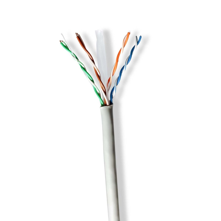 Nedis Network Cable Roll | CAT6 | Solid | U/UTP | CCA | 305.0 m | Indoor | Round | PVC | Grey | Pull Box in the group COMPUTERS & PERIPHERALS / Computer cables / Network cables / Cat6 at TP E-commerce Nordic AB (C66018)