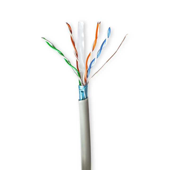 Nedis Network Cable Roll | CAT6 | Stranded | F/UTP | CCA | 100.0 m | Indoor | Round | PVC | Grey | Pull Box in the group COMPUTERS & PERIPHERALS / Computer cables / Network cables / Cat6 at TP E-commerce Nordic AB (C66019)