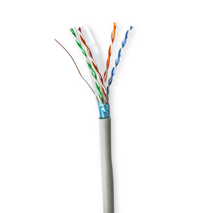 Nedis Network Cable Roll | CAT6 | Solid | F/UTP | CCA | 100.0 m | Indoor | Round | PVC | Grey | Pull Box in the group COMPUTERS & PERIPHERALS / Computer cables / Network cables / Cat6 at TP E-commerce Nordic AB (C66020)