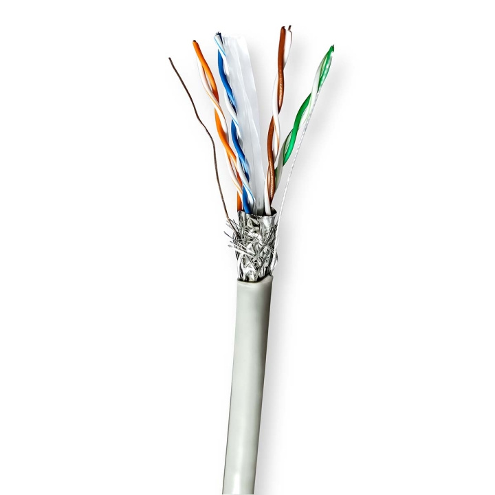 Nedis Network Cable Roll | CAT6 | Stranded | S/FTP | CCA | 100.0 m | Indoor | Round | PVC | Grey | Pull Box in the group COMPUTERS & PERIPHERALS / Computer cables / Network cables / Cat6 at TP E-commerce Nordic AB (C66025)