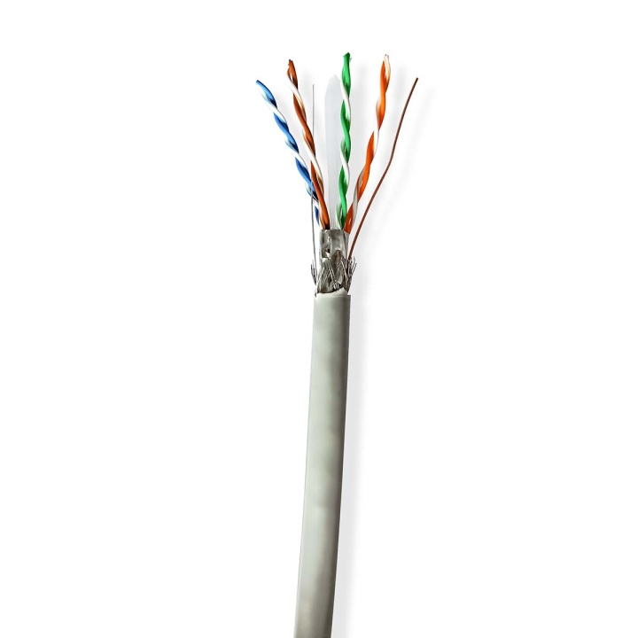 Nedis Network Cable Roll | CAT6 | Solid | S/FTP | CCA | 100.0 m | Indoor | Round | PVC | Grey | Pull Box in the group COMPUTERS & PERIPHERALS / Computer cables / Network cables / Cat6 at TP E-commerce Nordic AB (C66026)