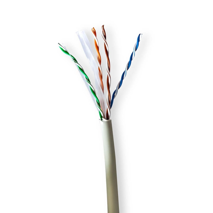 Nedis Network Cable Roll | CAT6 | Stranded | U/UTP | Bare Copper | 100.0 m | Indoor | Round | LSZH | Grey | Pull Box in the group COMPUTERS & PERIPHERALS / Computer cables / Network cables / Cat6 at TP E-commerce Nordic AB (C66029)