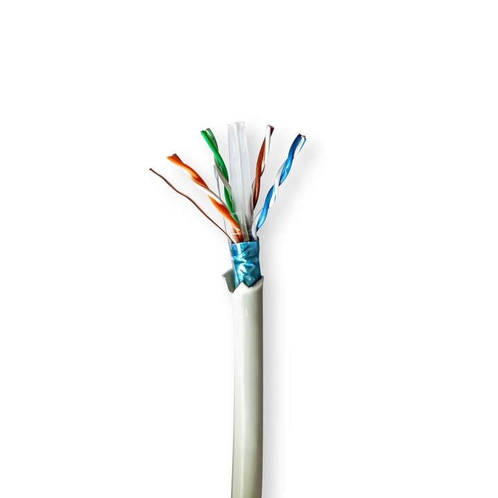 Nedis Network Cable Roll | CAT6 | Solid | F/UTP | Bare Copper | 100.0 m | Indoor | Round | LSZH | Grey | Pull Box in the group COMPUTERS & PERIPHERALS / Computer cables / Network cables / Cat6 at TP E-commerce Nordic AB (C66034)