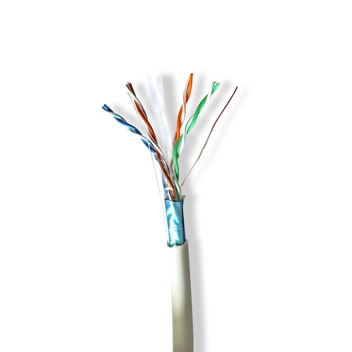 Nedis Network Cable Roll | CAT6 | Stranded | F/UTP | Bare Copper | 305.0 m | Indoor | Round | LSZH | Grey | Pull Box in the group COMPUTERS & PERIPHERALS / Computer cables / Network cables / Cat6 at TP E-commerce Nordic AB (C66035)