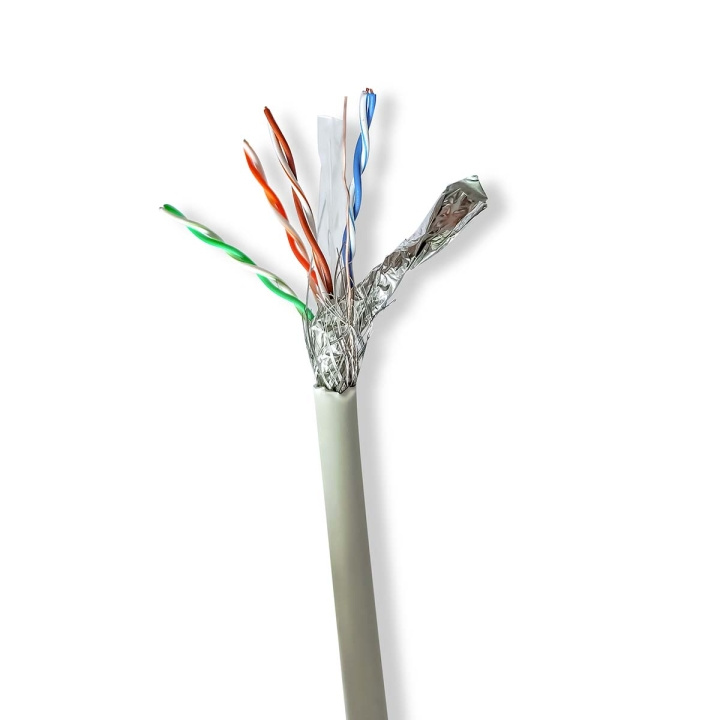 Nedis Network Cable Roll | CAT6 | Stranded | S/FTP | Bare Copper | 100.0 m | Indoor | Round | LSZH | Grey | Pull Box in the group COMPUTERS & PERIPHERALS / Computer cables / Network cables / Cat6 at TP E-commerce Nordic AB (C66038)