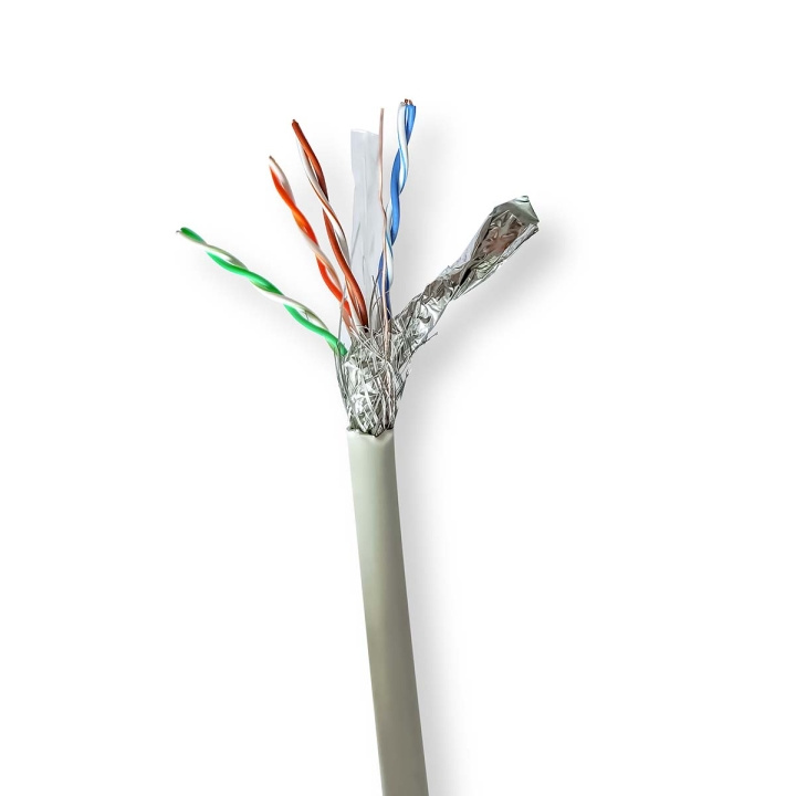 Nedis Network Cable Roll | CAT6 | Stranded | S/FTP | Bare Copper | 305.0 m | Indoor | Round | LSZH | Grey | Pull Box in the group COMPUTERS & PERIPHERALS / Computer cables / Network cables / Cat6 at TP E-commerce Nordic AB (C66040)