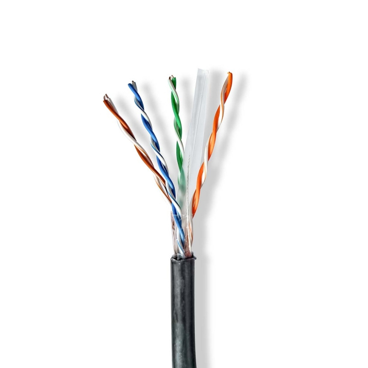 Nedis Network Cable Roll | CAT6 | Solid | U/UTP | CCA | 305.0 m | Outdoor | Round | PE | Black | Pull Box in the group COMPUTERS & PERIPHERALS / Computer cables / Network cables / Cat6 at TP E-commerce Nordic AB (C66050)