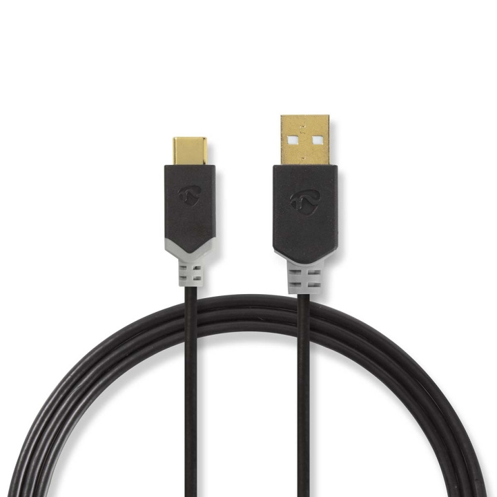 Nedis USB Cable | USB 2.0 | USB-A Male | USB-C™ Male | 60 W | 480 Mbps | Gold Plated | 2.00 m | Round | PVC | Anthracite | Box in the group COMPUTERS & PERIPHERALS / Computer cables / USB / USB-C at TP E-commerce Nordic AB (C66065)