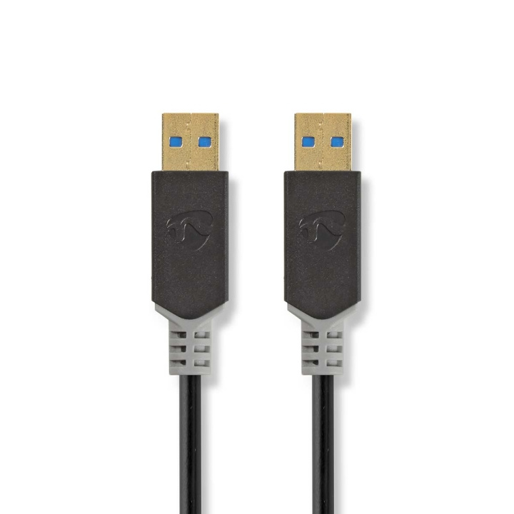 Nedis USB Cable | USB 3.2 Gen 1 | USB-A Male | USB-A Male | 5 Gbps | Gold Plated | 2.00 m | Round | PVC | Anthracite | Box in the group COMPUTERS & PERIPHERALS / Computer cables / USB / USB-A / Cables at TP E-commerce Nordic AB (C66067)