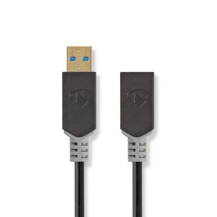 Nedis USB Cable | USB 3.2 Gen 1 | USB-A Male | USB-A Female | 5 Gbps | Gold Plated | 2.00 m | Round | PVC | Anthracite | Box in the group COMPUTERS & PERIPHERALS / Computer cables / USB / USB-A / Cables at TP E-commerce Nordic AB (C66068)