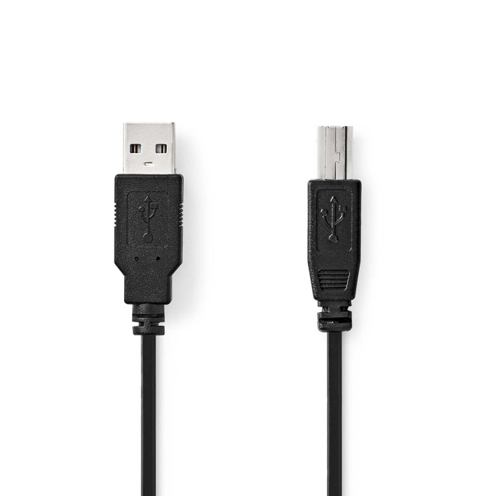 Nedis USB Cable | USB 2.0 | USB-A Male | USB-B Male | 480 Mbps | Nickel Plated | 1.00 m | Round | PVC | Black | Box in the group COMPUTERS & PERIPHERALS / Computer cables / USB / USB-A / Cables at TP E-commerce Nordic AB (C66075)