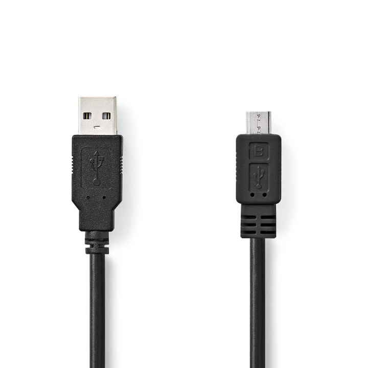 Nedis USB Cable | USB 2.0 | USB-A Male | USB Micro-B Male | 480 Mbps | Nickel Plated | 1.00 m | Round | PVC | Black | Box in the group SMARTPHONE & TABLETS / Chargers & Cables / Cables / Cables microUSB at TP E-commerce Nordic AB (C66080)