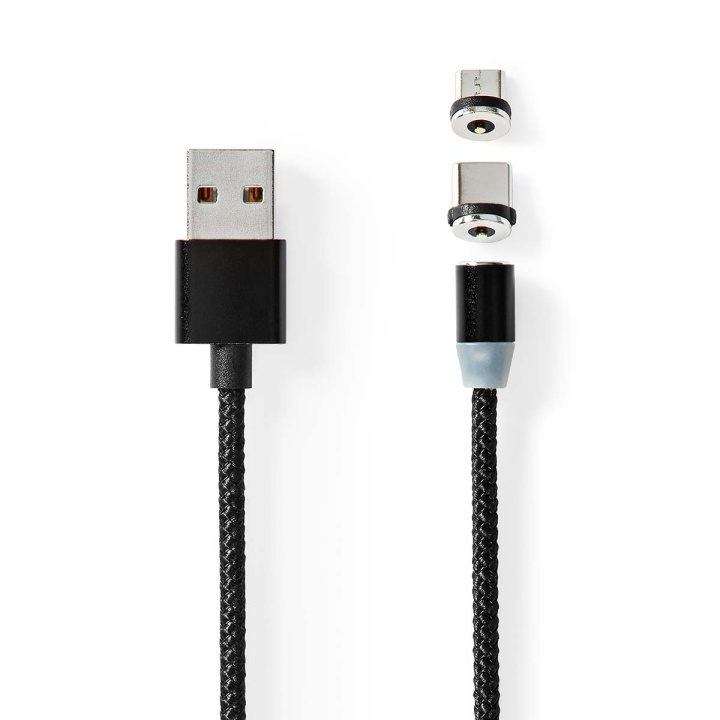 Nedis USB Cable | USB 2.0 | USB-A Male | USB Micro-B Male / USB-C™ Male | 10 W | No Data Transfer | Nickel Plated | 2.00 m | Round | Nylon | Black | Box in the group SMARTPHONE & TABLETS / Chargers & Cables / Cables / Cables microUSB at TP E-commerce Nordic AB (C66091)