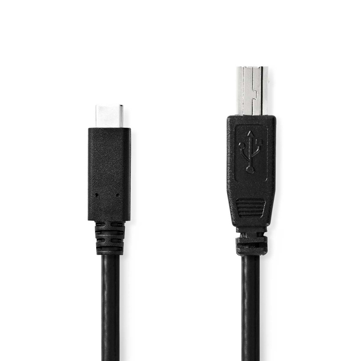 Nedis USB Cable | USB 2.0 | USB-C™ Male | USB-B Male | 480 Mbps | Nickel Plated | 2.00 m | Round | PVC | Black | Box in the group COMPUTERS & PERIPHERALS / Computer cables / USB / USB-C at TP E-commerce Nordic AB (C66092)