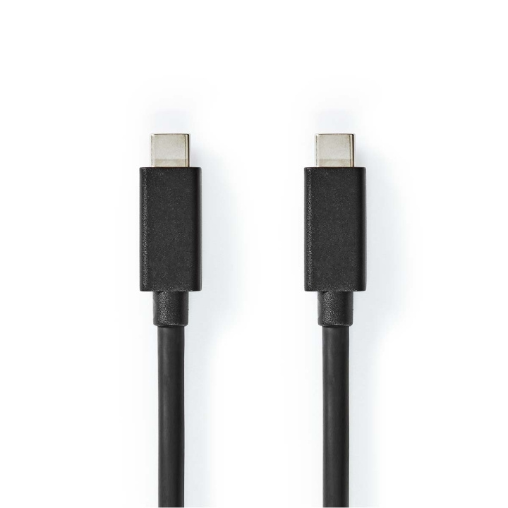 Nedis USB Cable | USB 3.2 Gen 2 | USB-C™ Male | USB-C™ Male | 100 W | 4K@60Hz | 20 Gbps | Nickel Plated | 2.00 m | Round | PVC | Black | Box in the group COMPUTERS & PERIPHERALS / Computer cables / USB / USB-C at TP E-commerce Nordic AB (C66104)