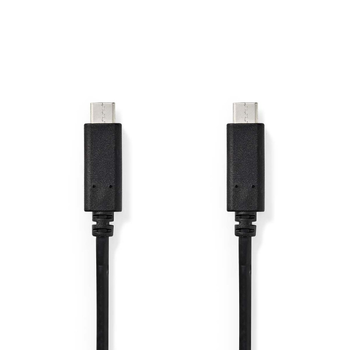 Nedis USB Cable | USB 3.2 Gen 1 | USB-C™ Male | USB-C™ Male | 60 W | 4K@60Hz | 5 Gbps | Nickel Plated | 1.00 m | Round | PVC | Black | Box in the group COMPUTERS & PERIPHERALS / Computer cables / USB / USB-C at TP E-commerce Nordic AB (C66105)