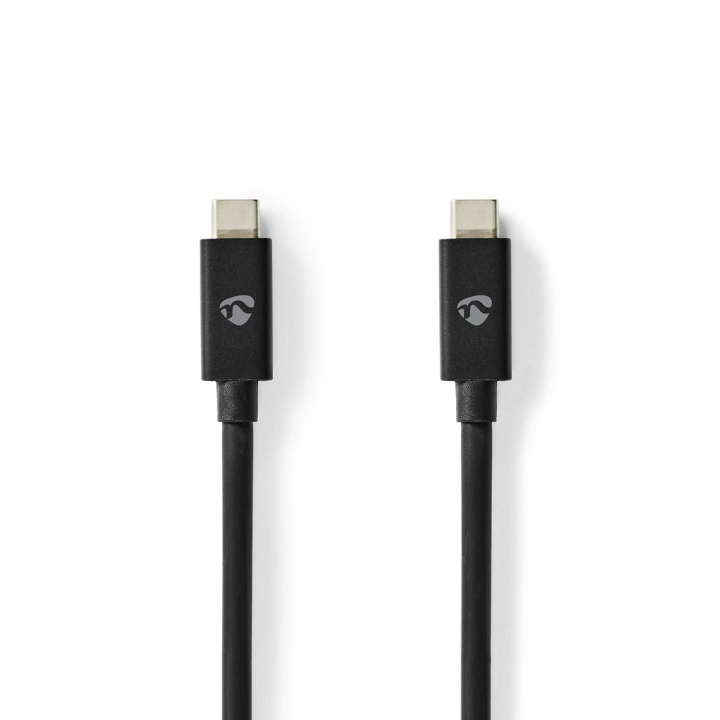 Nedis USB Cable | USB 4.0 Gen 2x2 | USB-C™ Male | USB-C™ Male | 240 W | 8K@60Hz | 20 Gbps | Nickel Plated | 2.00 m | Round | PVC | Black | Box in the group COMPUTERS & PERIPHERALS / Computer cables / USB / USB-C at TP E-commerce Nordic AB (C66112)