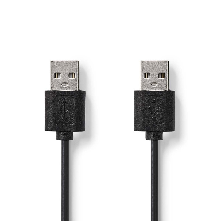 Nedis USB Cable | USB 2.0 | USB-A Male | USB-A Male | 480 Mbps | Nickel Plated | 2.00 m | Round | PVC | Black | Label in the group COMPUTERS & PERIPHERALS / Computer cables / USB / USB-A / Cables at TP E-commerce Nordic AB (C66115)