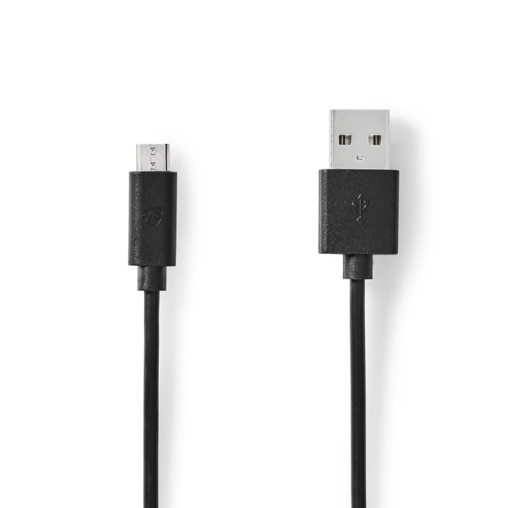 Nedis USB Cable | USB 2.0 | USB-A Male | USB Micro-B Male | 10 W | 480 Mbps | Nickel Plated | 0.50 m | Round | PVC | Black | Label in the group SMARTPHONE & TABLETS / Chargers & Cables / Cables / Cables microUSB at TP E-commerce Nordic AB (C66126)