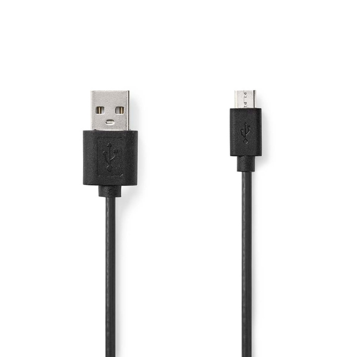 Nedis USB Cable | USB 2.0 | USB-A Male | USB Micro-B Male | 7.5 W | 480 Mbps | Nickel Plated | 1.00 m | Round | PVC | Black | Label in the group SMARTPHONE & TABLETS / Chargers & Cables / Cables / Cables microUSB at TP E-commerce Nordic AB (C66130)