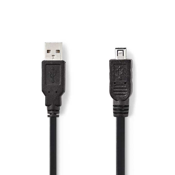 Nedis USB Cable | USB 2.0 | USB-A Male | Mini 4-Pin Male | 480 Mbps | Nickel Plated | 2.00 m | Round | PVC | Black | Polybag in the group COMPUTERS & PERIPHERALS / Computer cables / USB / Mini-USB at TP E-commerce Nordic AB (C66151)