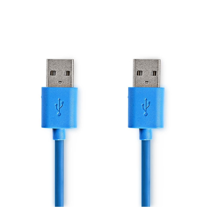 Nedis USB Cable | USB 3.2 Gen 1 | USB-A Male | USB-A Male | 5 Gbps | Nickel Plated | 1.00 m | Round | PVC | Blue | Envelope in the group COMPUTERS & PERIPHERALS / Computer cables / USB / USB-A / Cables at TP E-commerce Nordic AB (C66158)