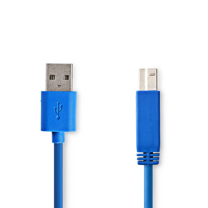 Nedis USB Cable | USB 3.2 Gen 1 | USB-A Male | USB-B Male | 5 Gbps | Nickel Plated | 3.00 m | Round | PVC | Blue | Envelope in the group COMPUTERS & PERIPHERALS / Computer cables / USB / USB-A / Cables at TP E-commerce Nordic AB (C66160)