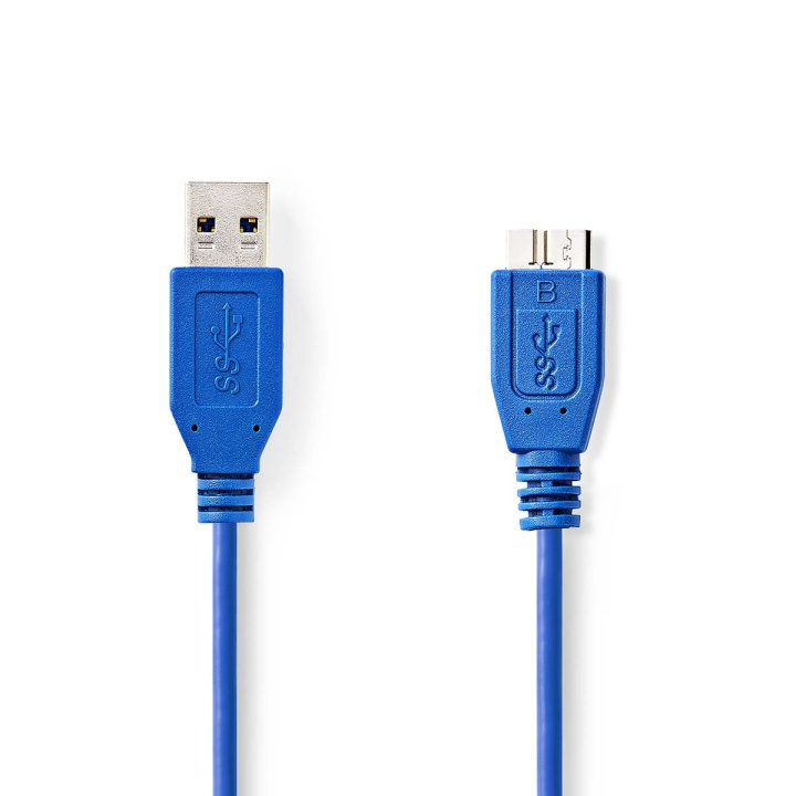 Nedis USB Cable | USB 3.2 Gen 1 | USB-A Male | USB Micro-B Male | 5 Gbps | Nickel Plated | 5.00 m | Round | PVC | Blue | Envelope in the group COMPUTERS & PERIPHERALS / Computer cables / USB / Micro-USB / Cables at TP E-commerce Nordic AB (C66161)