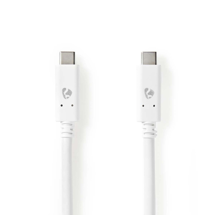 Nedis USB Cable | USB 3.2 Gen 2 | USB-C™ Male | USB-C™ Male | 100 W | 4K@60Hz | 10 Gbps | Nickel Plated | 1.00 m | Round | PVC | White | Box in the group COMPUTERS & PERIPHERALS / Computer cables / USB / USB-C at TP E-commerce Nordic AB (C66172)